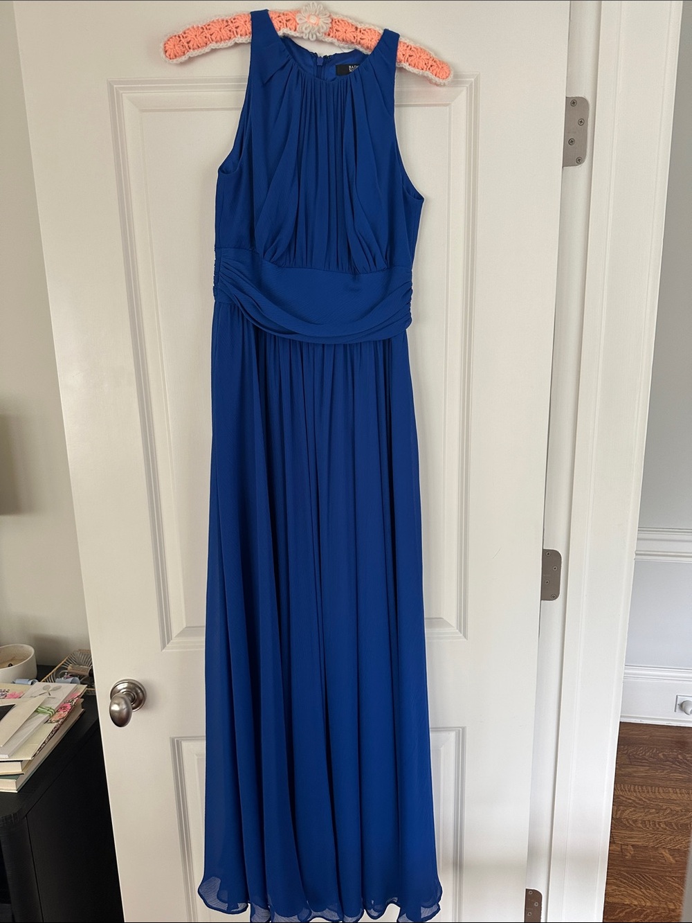 Badgley Mischka Cobalt Blue Gown Maxi Dress